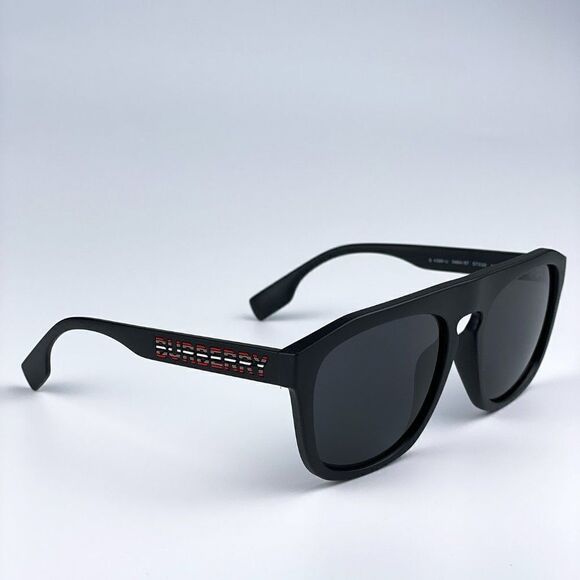 NEW Burberry BE4396U 346487 Matte Black Grey Square Unisex Sunglasses main image 5